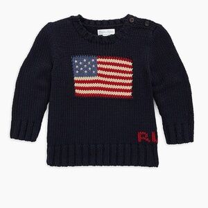 Ralph Lauren Navy Kids Flag Sweater